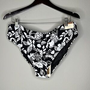 Artesands Swim Cantata Forte Monet Curve Fit Bikini Bottoms Black White Floral